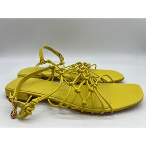 Tory Burch Barley There Knotted Flat Calendula Leather Sandals Size 10.5 NEW